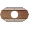 Ekena Millwork Chrysler Wood Fretwork Pierced Ceiling Medallion, Walnut, 28"W x 14"H x 7 3/8"ID x 3/8"T CMWP28X14X0375CSWA - alternate 3